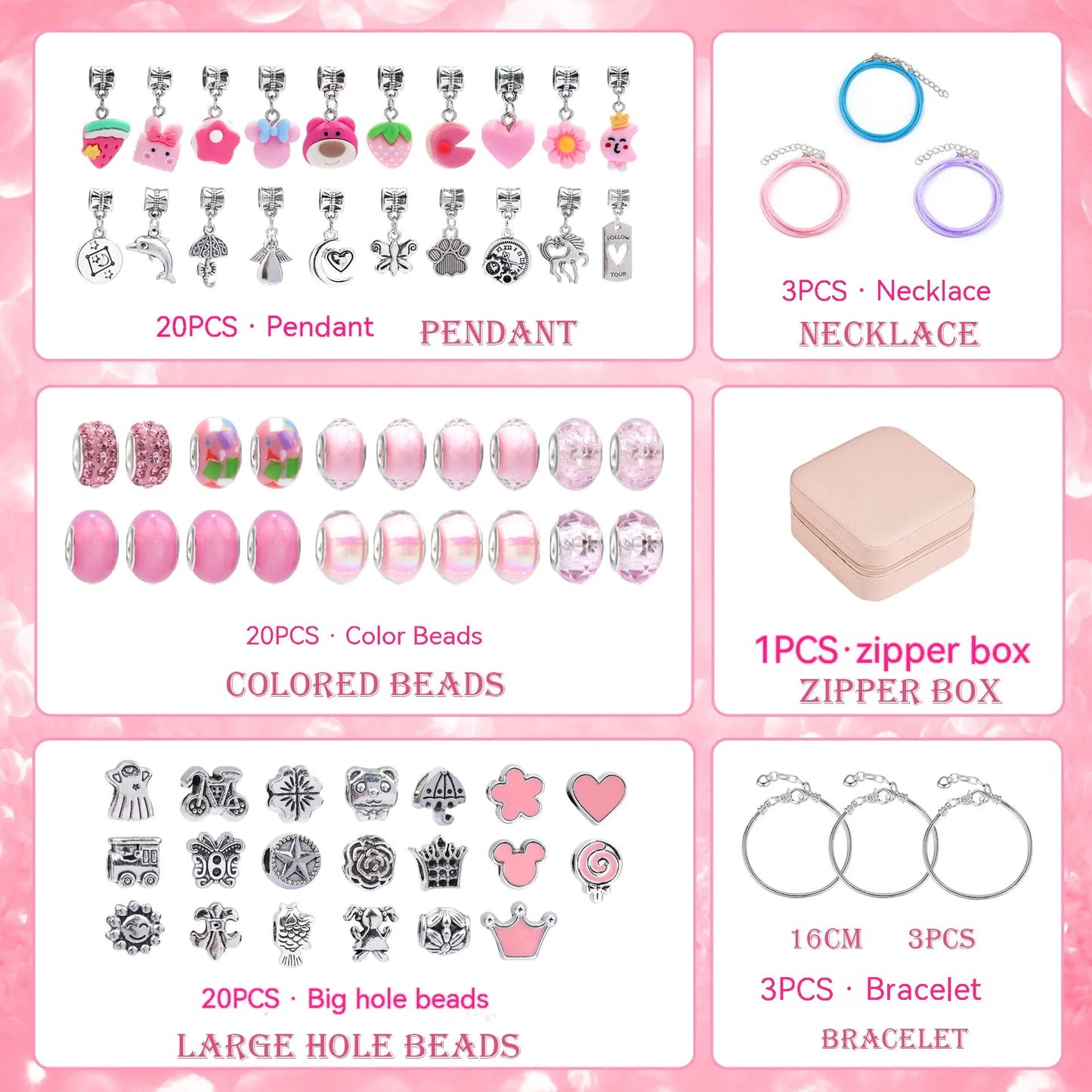 DIY Handmade Beaded Bracelet Set for Kids