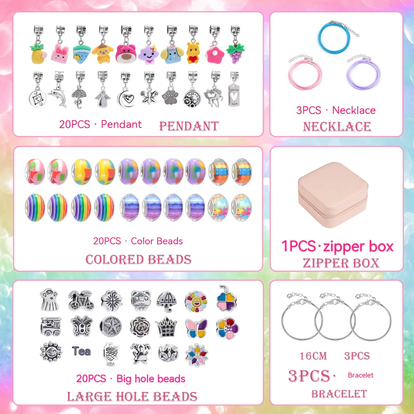 DIY Handmade Beaded Bracelet Set for Kids