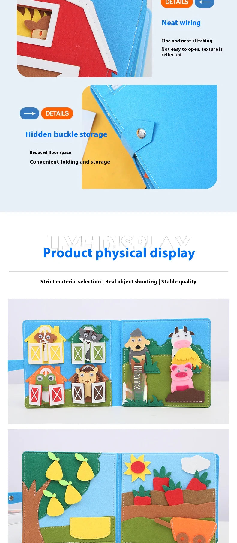 DIY Felt Early Education Cloth Book Children